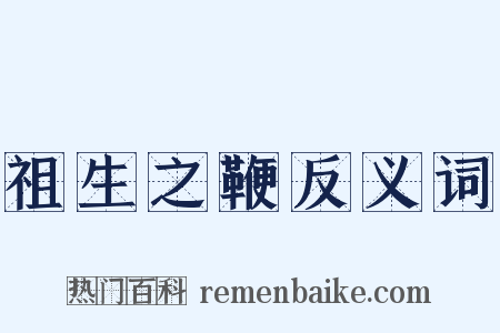 祖生之鞭反义词是什么意思的图片